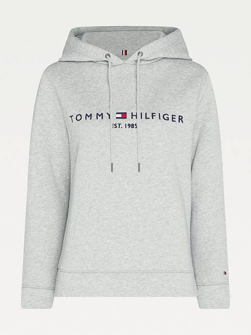 Ženske Tommy Hilfiger Essential Logo Duks Hoodie Siva | TH360GTB