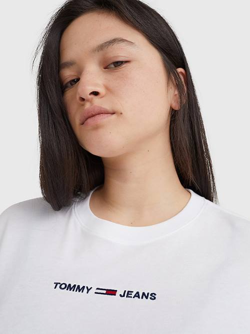 Ženske Tommy Hilfiger Essential Long Sleeve Majice Bela | TH079NOM