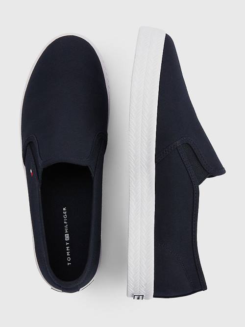 Ženske Tommy Hilfiger Essential Nautical Slip-On Patike Plava | TH921BDE