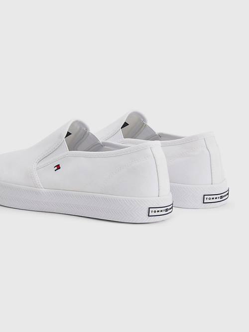 Ženske Tommy Hilfiger Essential Nautical Slip-On Patike Bela | TH950NXV