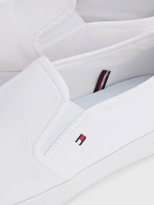 Ženske Tommy Hilfiger Essential Nautical Slip-On Patike Bela | TH950NXV