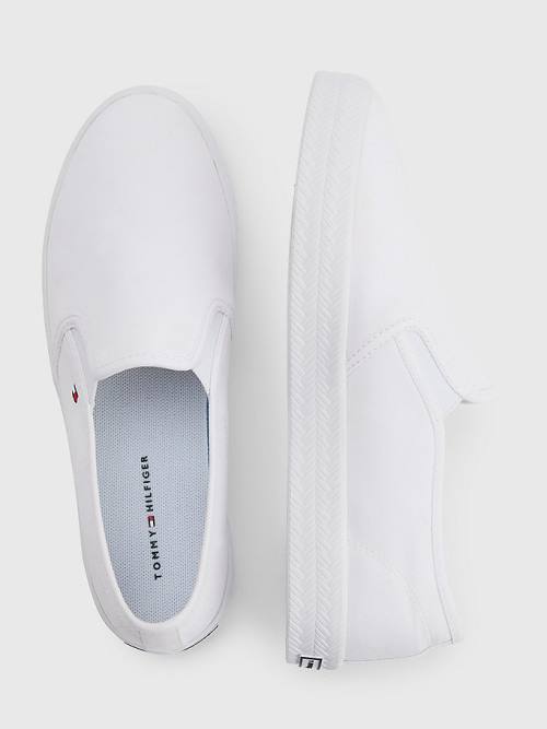 Ženske Tommy Hilfiger Essential Nautical Slip-On Patike Bela | TH950NXV