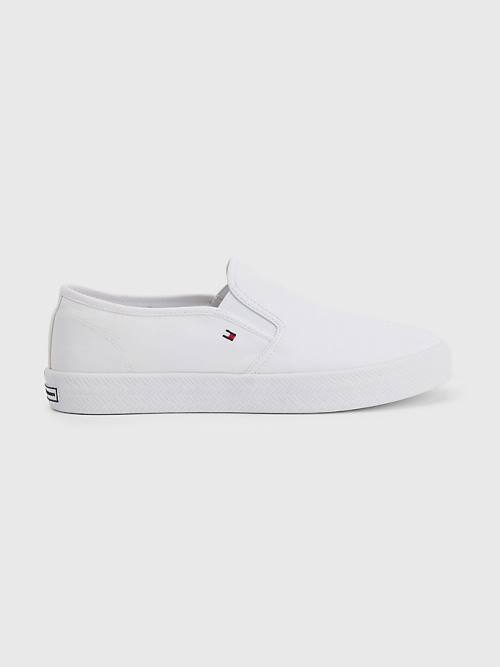 Ženske Tommy Hilfiger Essential Nautical Slip-On Patike Bela | TH950NXV