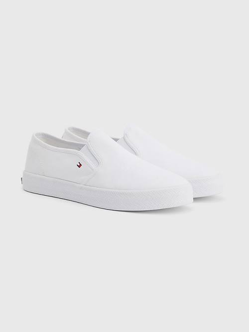 Ženske Tommy Hilfiger Essential Nautical Slip-On Patike Bela | TH950NXV