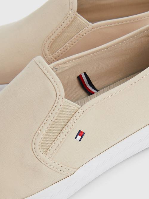 Ženske Tommy Hilfiger Essential Nautical Slip-On Patike Bež | TH980HCO