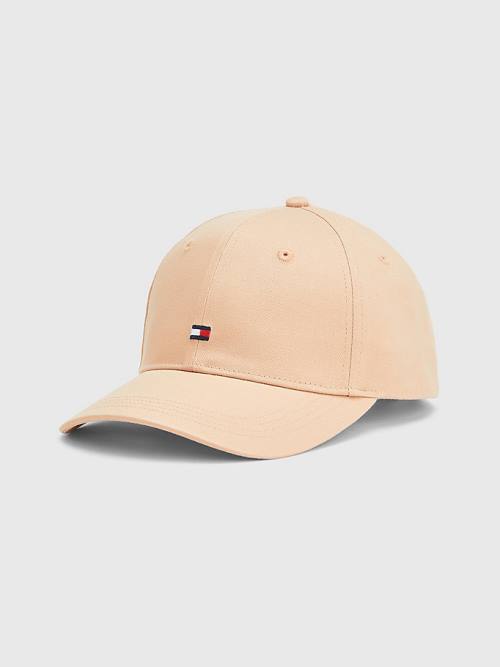 Ženske Tommy Hilfiger Essential Organic Cotton Flag Cap Kape Bež | TH195JMN