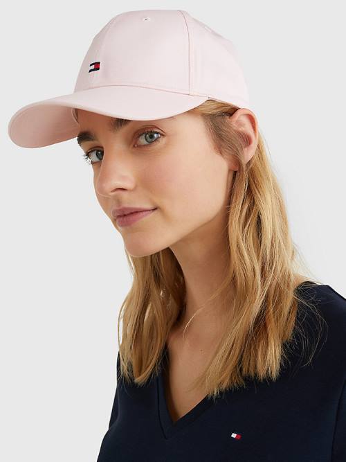 Ženske Tommy Hilfiger Essential Organic Cotton Flag Cap Kape Roza | TH618CBN