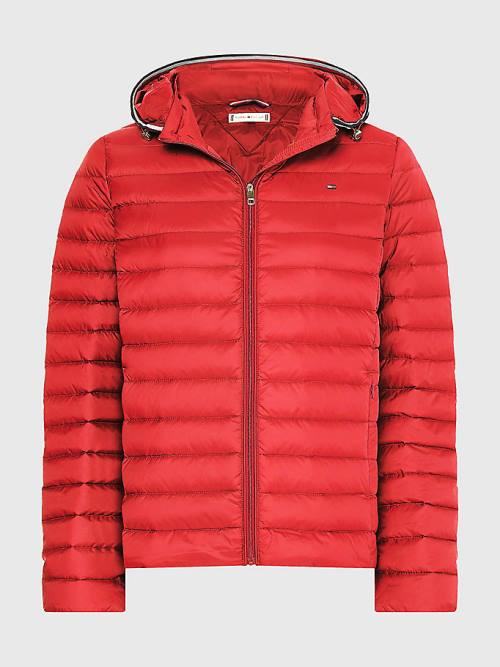 Ženske Tommy Hilfiger Essential Removable Hood Down Jakna Crveni | TH481LYJ