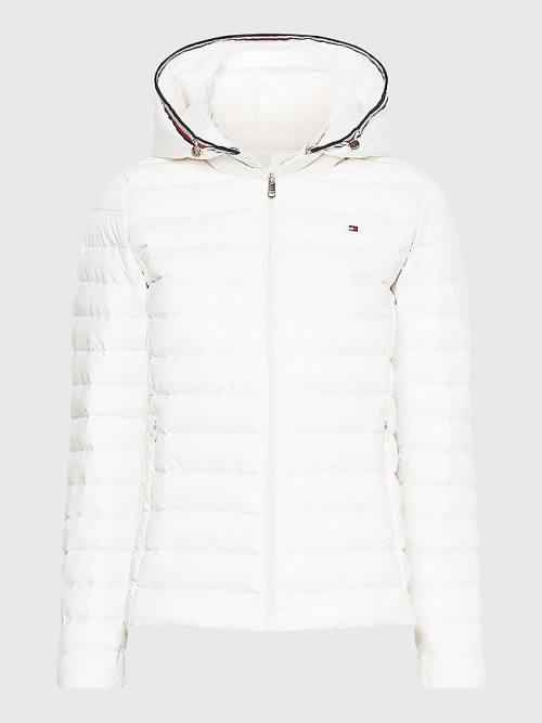 Ženske Tommy Hilfiger Essential Removable Hood Down Jakna Bela | TH482GQN