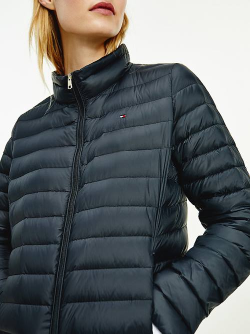 Ženske Tommy Hilfiger Essential Removable Hood Down Jakna Crna | TH648EYF