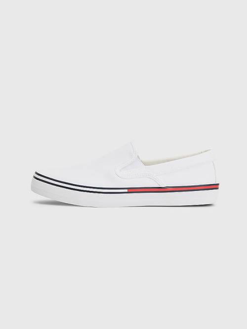 Ženske Tommy Hilfiger Essential Slip On Patike Bela | TH890MDC