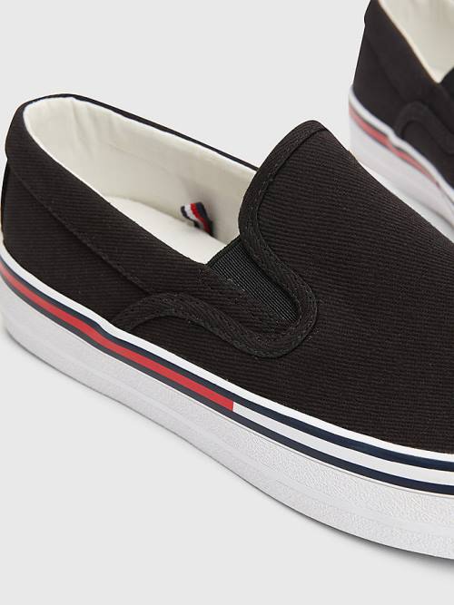 Ženske Tommy Hilfiger Essential Slip On Patike Crna | TH943PKB