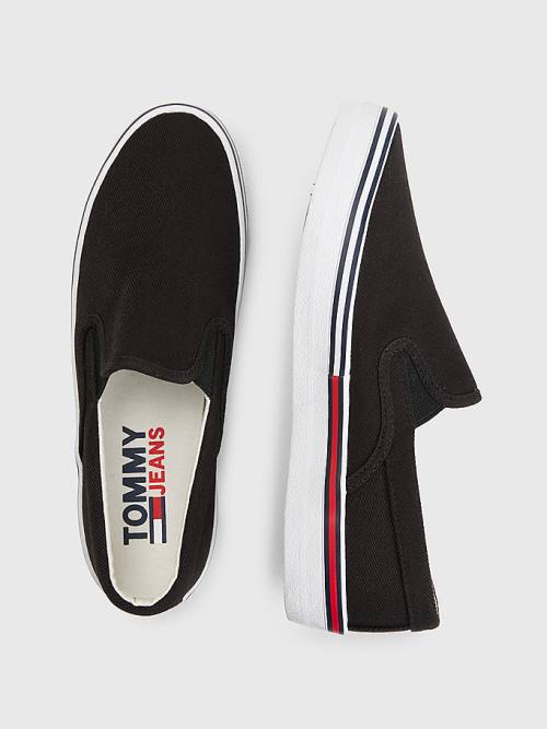 Ženske Tommy Hilfiger Essential Slip On Patike Crna | TH943PKB