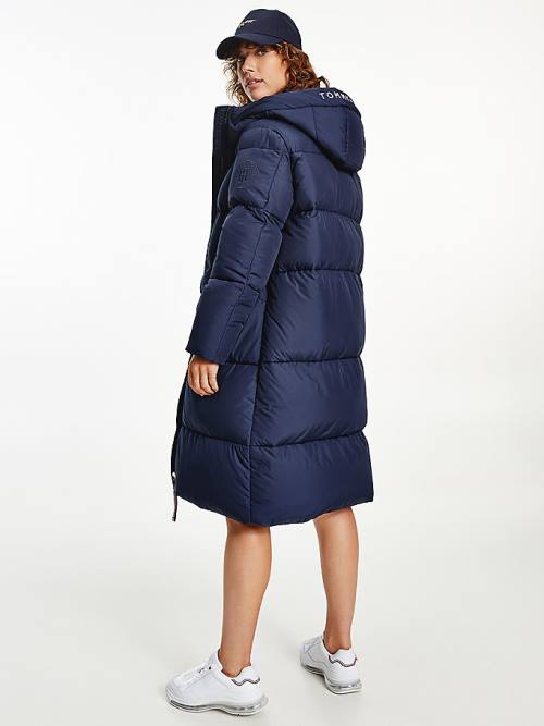 Ženske Tommy Hilfiger Essential TH Protect Padded Maxi Coat Jakna Plava | TH125UWL