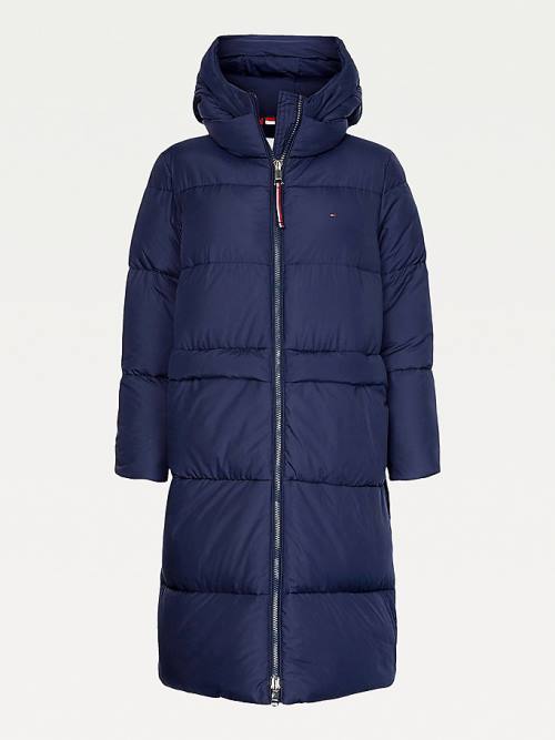 Ženske Tommy Hilfiger Essential TH Protect Padded Maxi Coat Jakna Plava | TH125UWL