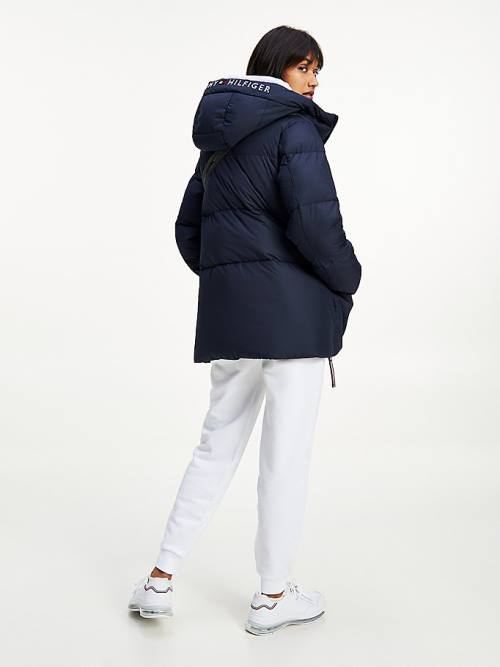 Ženske Tommy Hilfiger Essential TH Protect Padded Logo Coat Jakna Plava | TH537FTW