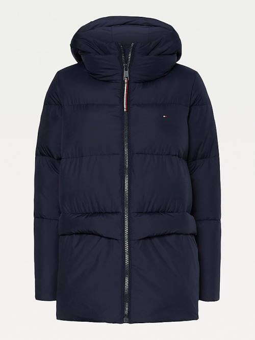 Ženske Tommy Hilfiger Essential TH Protect Padded Logo Coat Jakna Plava | TH537FTW