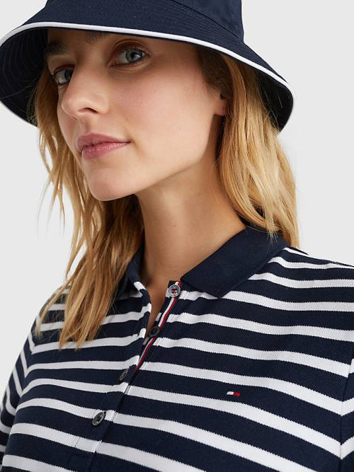 Ženske Tommy Hilfiger Essentials Stripe Polo Majice Plava | TH643EMP