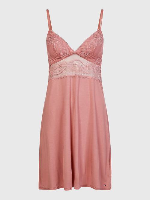 Ženske Tommy Hilfiger Floral Lace Stretch Modal Nightdress Pidžama Narandžasta | TH543XUW