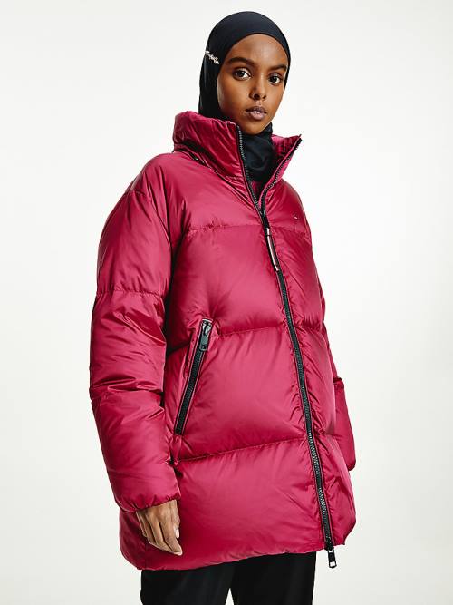 Ženske Tommy Hilfiger Gloss Matte Down Puffer Jakna Ljubičasta | TH170CUW