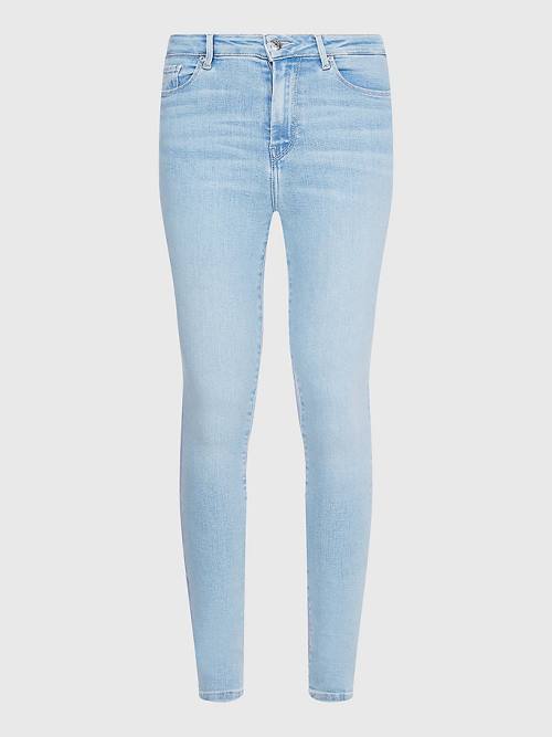 Ženske Tommy Hilfiger Harlem High Rise Super Skinny Farmerke Denim Plava | TH062ZNB