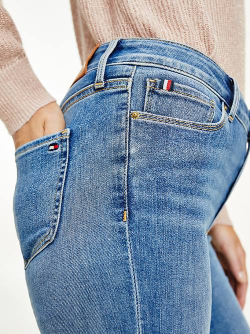 Ženske Tommy Hilfiger Harlem High Rise Super Skinny TH Flex Farmerke Denim Plava | TH873VAI