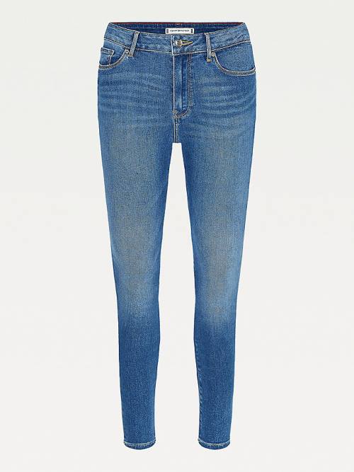 Ženske Tommy Hilfiger Harlem High Rise Super Skinny TH Flex Farmerke Denim Plava | TH873VAI