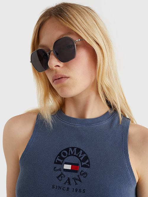 Ženske Tommy Hilfiger Hexagonal Lens Sunčane Naočare Siva | TH839STY