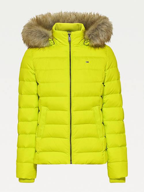 Ženske Tommy Hilfiger Hooded Down Jakna Zeleno | TH970QXG