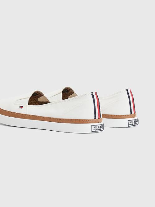 Ženske Tommy Hilfiger Iconic Slip-On Patike Bela | TH397MFK