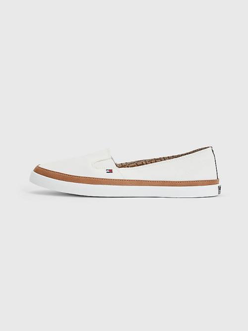 Ženske Tommy Hilfiger Iconic Slip-On Patike Bela | TH397MFK