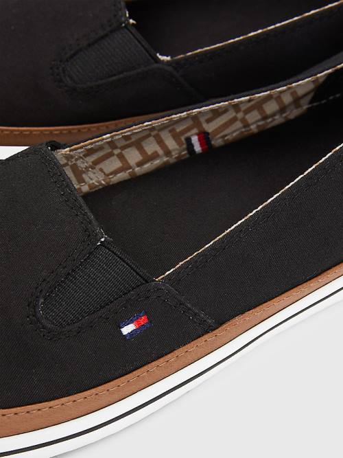 Ženske Tommy Hilfiger Iconic Slip-On Patike Crna | TH743JWA