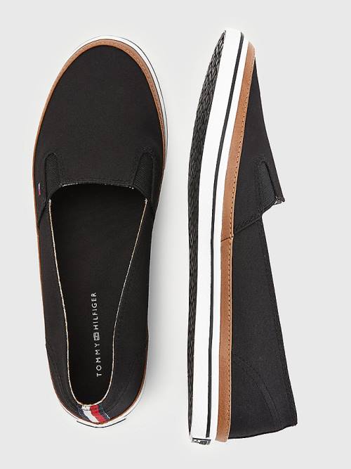 Ženske Tommy Hilfiger Iconic Slip-On Patike Crna | TH743JWA