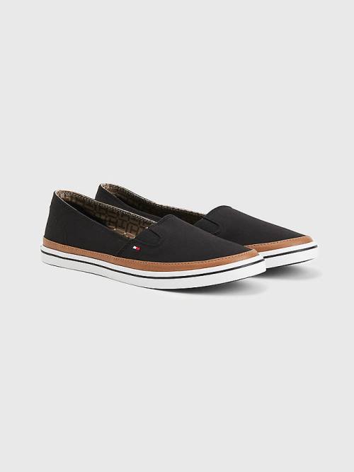 Ženske Tommy Hilfiger Iconic Slip-On Patike Crna | TH743JWA