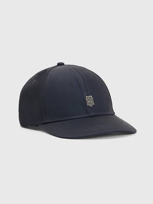 Ženske Tommy Hilfiger Interlock Plaque Cap Kape Plava | TH324HPY