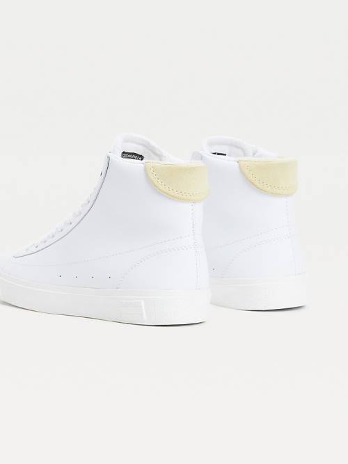 Ženske Tommy Hilfiger Leather High-Top Patike Žuta | TH249WVY