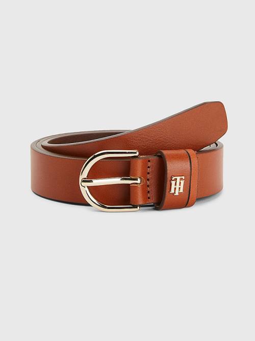 Ženske Tommy Hilfiger Leather Monogram Kaiševi Braon | TH093DHV