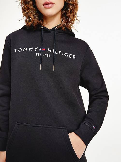 Ženske Tommy Hilfiger Logo Haljine Crna | TH059NOA