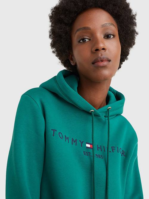 Ženske Tommy Hilfiger Logo Haljine Zeleno | TH370ADT