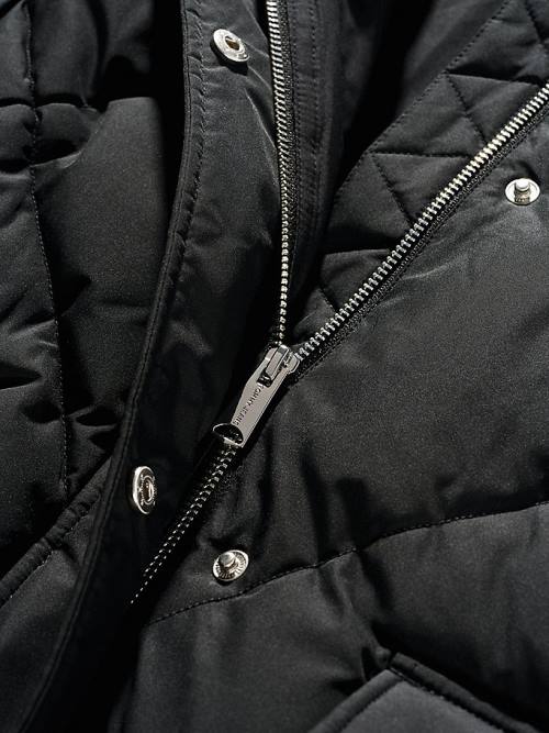 Ženske Tommy Hilfiger Longline Down Puffer Coat Jakna Crna | TH925GMP