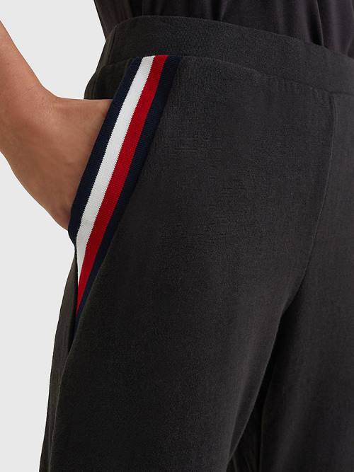 Ženske Tommy Hilfiger Lounge Cuffed Joggers Pantalone Crna | TH571UDT