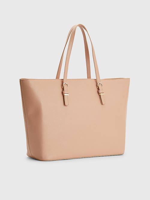 Ženske Tommy Hilfiger Medium Tote Torbe Bež | TH963XOM