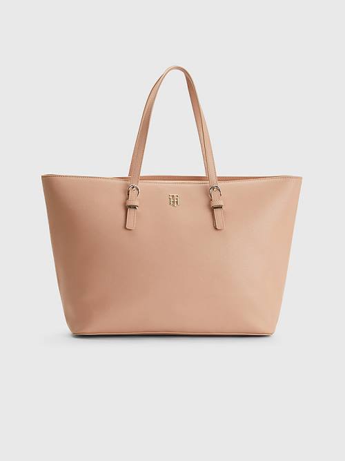 Ženske Tommy Hilfiger Medium Tote Torbe Bež | TH963XOM