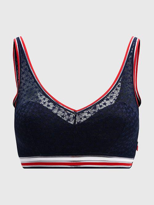 Ženske Tommy Hilfiger Mesh Padded Triangle Bralette Donji veš Plava | TH496LEQ