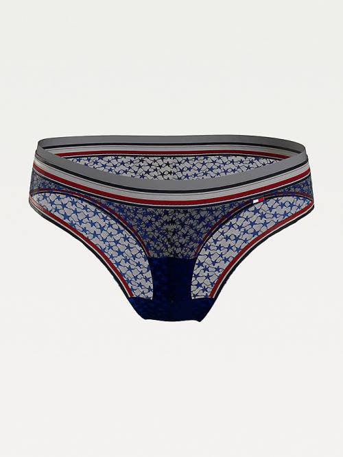 Ženske Tommy Hilfiger Mesh Signature Hipster Briefs Donji veš Plava | TH248RIG