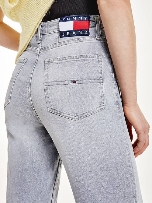 Ženske Tommy Hilfiger Mom Ultra High Rise Tapered Faded Farmerke Denim Plava | TH032BEG