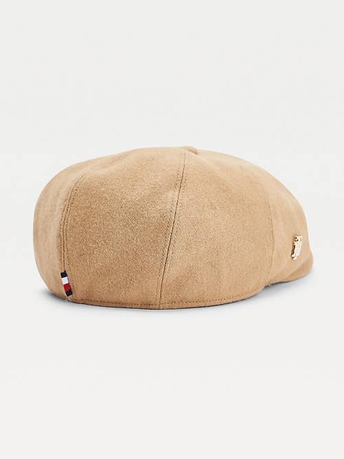 Ženske Tommy Hilfiger Monogram Newsboy Cap Kape Bež | TH385UHI