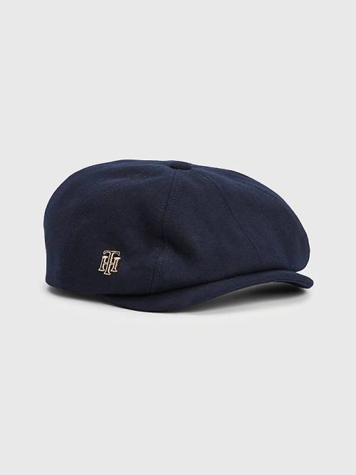 Ženske Tommy Hilfiger Monogram Newsboy Cap Kape Plava | TH610KZA