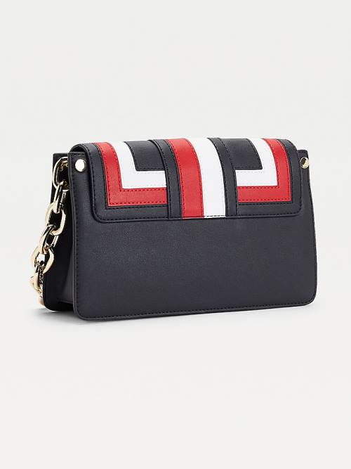 Ženske Tommy Hilfiger Monoram Lock Colour-Blocked Crossover Torbe Crveni | TH361SND