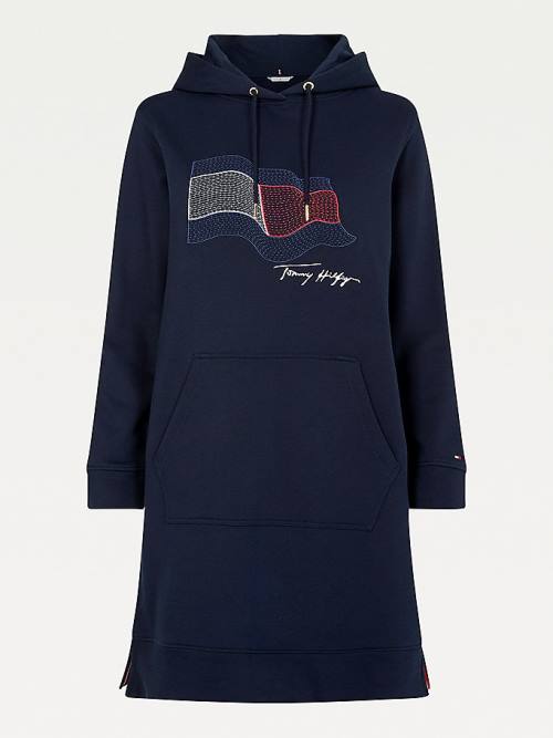 Ženske Tommy Hilfiger Motion Flag Haljine Plava | TH615BTY